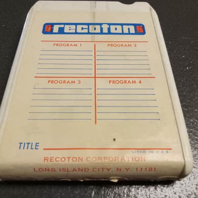 Recoton Blank 8 Track Recording Tape 1970s - White image 1