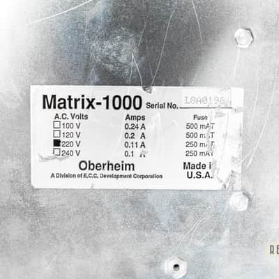 Oberheim Matrix 1000 Rackmount 6-Voice Synthesizer 1987 image 10