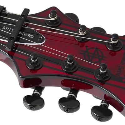Schecter 1753-SHC Synyster Standard Plus 6 String Electric Guitar - Transparent Deep Red (1753) image 11