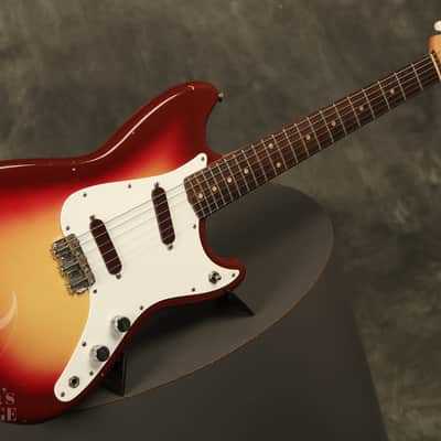 original 1962 Fender Duo-Sonic SLAB BOARD Shaded Sunburst/Maroonburst HANG TAG! image 9
