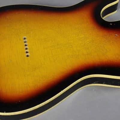 MJT Official Custom Order Vintage Aged Nitro Double Bound Guitar Body by Mark Jenny VTT Sunburst image 5