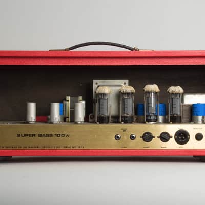 Marshall  JMP Model 1992 Super Bass 100 Watt Tube Full Stack Amplifier (1971), ser. #4642C. image 13