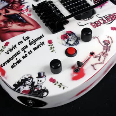 Custom Painted and Upgraded Jackson Dinky JS22 - Aged and Worn With Graphics image 10