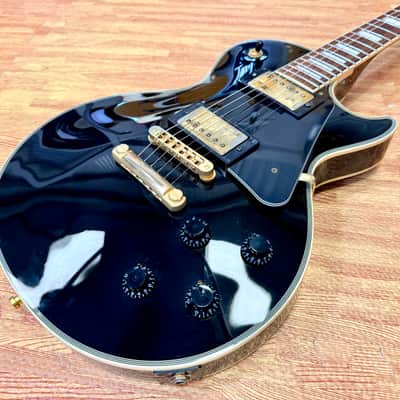 🔥2015🔥 Burny SRLC-55 Black Les Paul Custom~ Gold Hardware~ Japanese Import! image 3