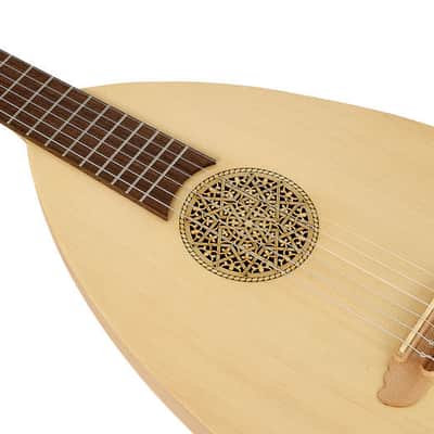 Folk Instruments Lute Guitar Spruce top, Body Lacewood, Maple neck. with Softbag image 4