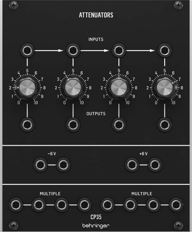 Behringer CP35 Attenuators Eurorack Synthesizer Module 2020 - Present - Black image 1