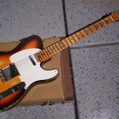 Fender Custom Shop 1958 telecaster LTD Heavy Relic Chocolate 3 Tonesunburst image 23
