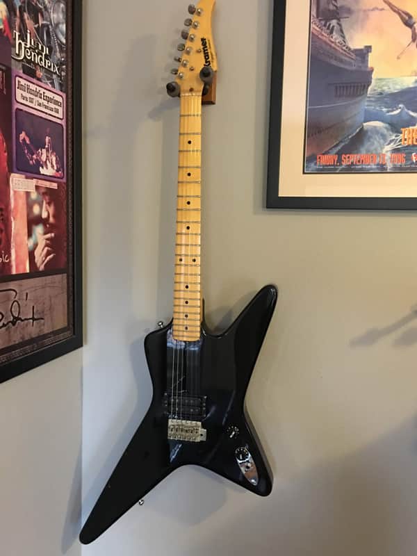 1981 Vintage Kramer Voyager  Single Humbucker Black with Case image 1