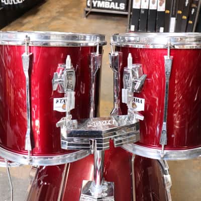 Tama RockStar-DX 4pc Drum Kit Set Maroon 22/16/13/12" image 4