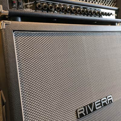 RIVERA KNUCKLEHEAD REVERB + CAB RIVERA LOS BOTTOM SUB1 + FLIGHT CASE- 2000's image 8