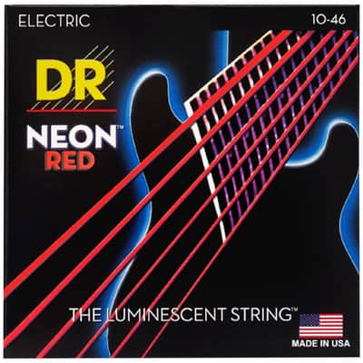 Hi-Def Neon Red Medium 10-46 DR Strings image 1
