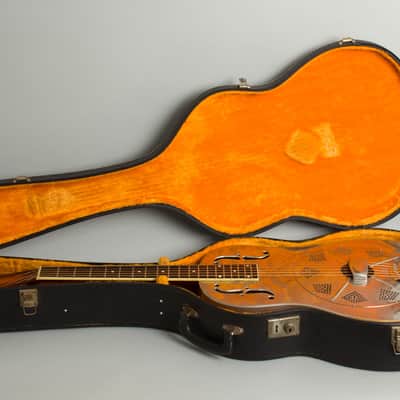 National  Style 0 Replicon Resophonic Guitar (2008), ser. #13863, original black hard shell case. image 10