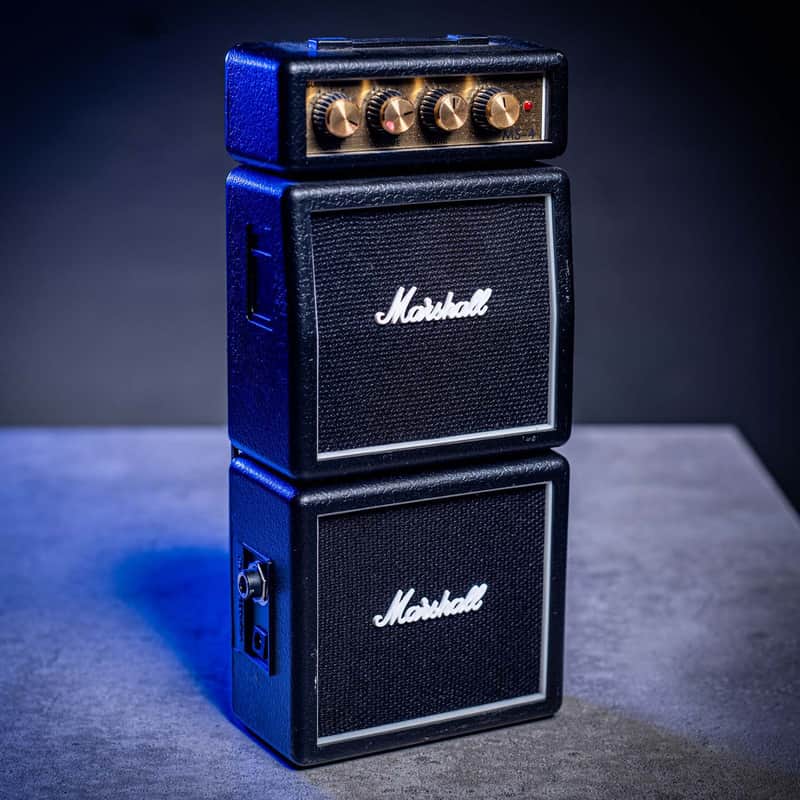 Marshall Micro Stack MS-4 2-Watt 2x2" Battery-Powered Guitar Combo - Present - Black image 1
