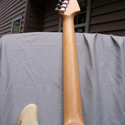 Original 80s left handed Strat strung right handed .... Stewart McDonald neck Clarence " Gatemouth " Brown signed image 4