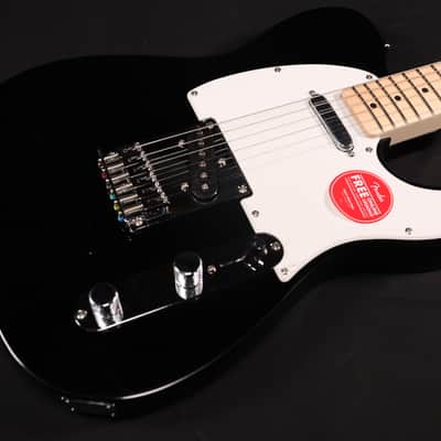 Squier Squier Sonic Telecaster Maple Fingerboard White Pickguard Black 291 image 1