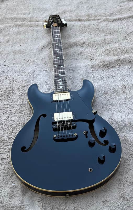 Aria Pro II TA Black ‘N’ Gold Vintage Semi-Hollow Electric Guitar, Early 1980s, Made in Japan image 1