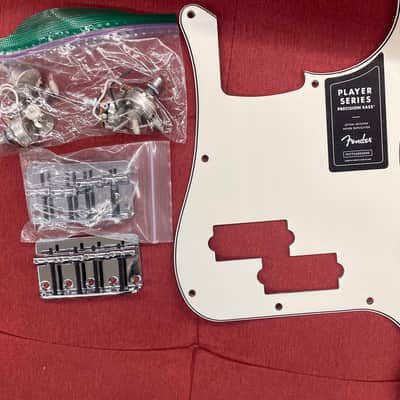 Fender Player Series P Bass Parts Pickguard, 2 Bridges and Pots image 1