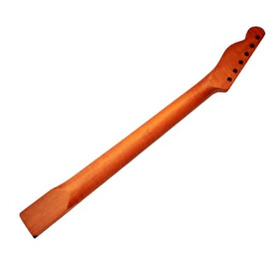 Tele Style neck Roasted flame maple with rosewood fretboard (Satin) image 2