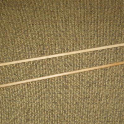ONE pair new old stock (with packaging) Musser M4225 Mallets, white 1" medium-hard poly-ball head with birch handles -- recommended use is for bells or xylophone (from around 2019) Made in USA image 15