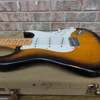 Vintage 1992 Fender Stratocaster American Vintage '57 (1957) Reissue Electric Guitar w/ Original Tweed Case, Paperwork! image 5