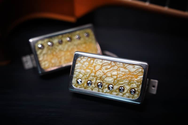 The Revival™ PAF Humbucker Set — Handwound | Unpotted | Aged Pearl Cover | USA Boutique image 1