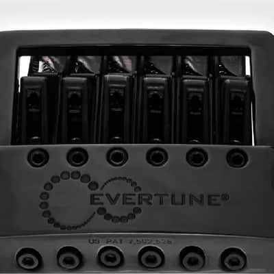 Evertune F Model 6 String Bridge for Strat Style Guitars Black