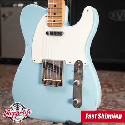 Fender 1969 Telecaster Electric Guitar Refinished Blue with Hardshell Case - Used image 1