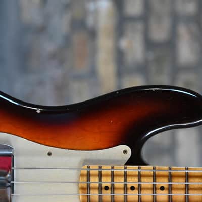 Fender Custom Shop 1958 Precision Bass® Relic® - Super Faded Aged Chocolate 3-Color Sunburst image 4