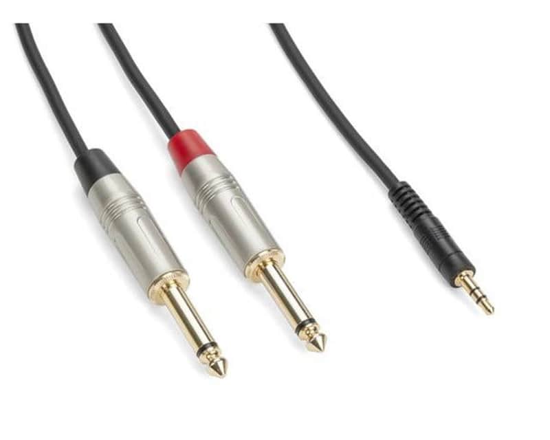 Tourtek PRO TPA Breakout Cable - 1/8" TRS to Dual 1/4" TS 9ft image 1