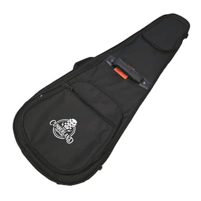 Cumberland Guitars - Embroidered Deluxe Teardrop Electric Guitar Case - Black / Orange image 2