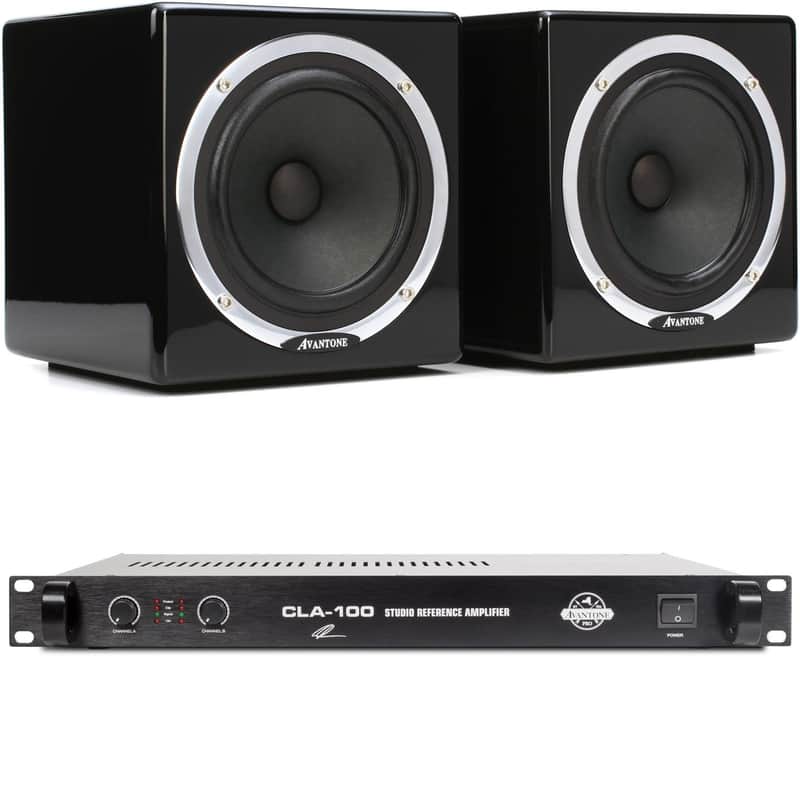 Avantone Pro MixCube Reference Monitors (Pair) with CLA100 Studio Reference Amplifier - Black image 1