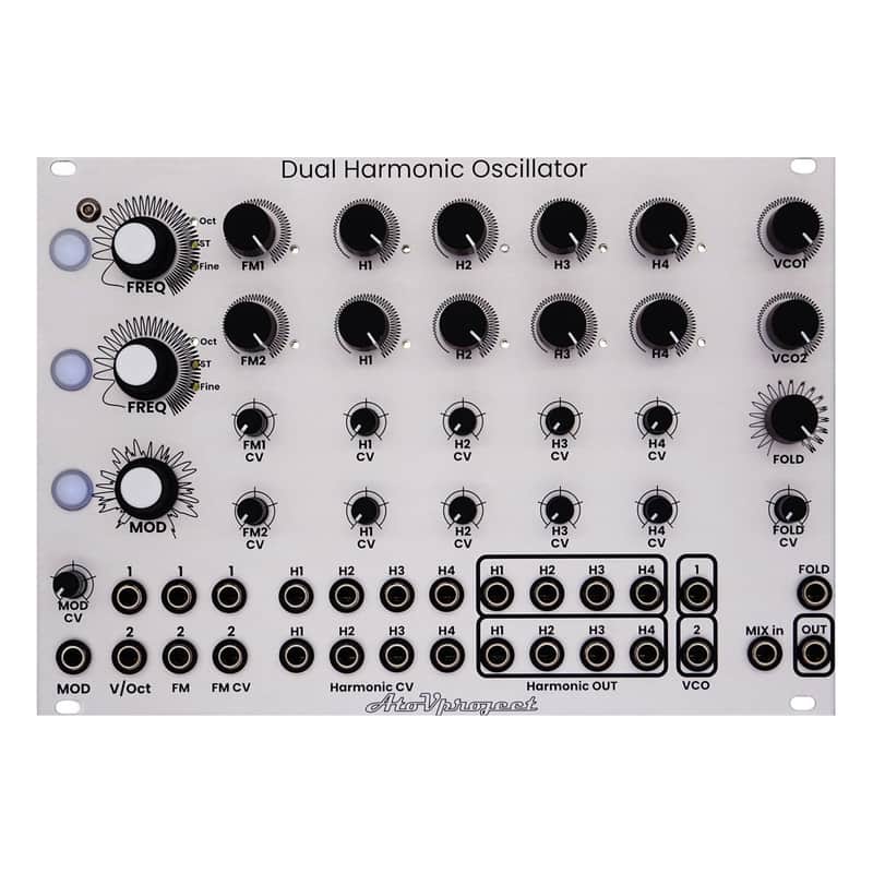 AtoV Project Dual Harmonic Oscillator (DHO) Eurorack Oscillator Module (Silver) image 1