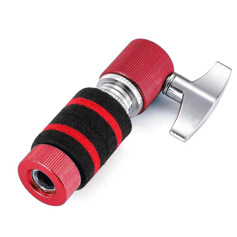 Hi-Hat Clutch, Fit for 7mm Rod, Aluminum Alloy Hi Hat Clutch Hi-hat Stand Post Jazz Drum Clutch for Hi Hat Drop Clutch Cymbal Jazz Drum Parts Accessories - Red image 1