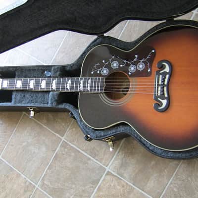 RARE! Barely used 1994 Epiphone EJ-200 in Vintage Sunburst with OHSC, OASIS/NOEL GALLAGHER!! image 1