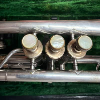 True Tone  Buescher C14 Virtuoso Cornet " 1912 - Silver Plated image 13
