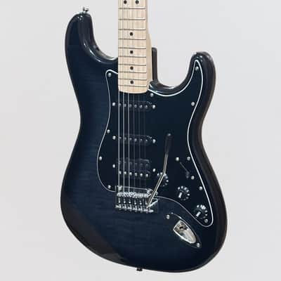 Fender Squier Affinity Series Stratocaster FMT HSS Electric Guitar - Black Burst image 3