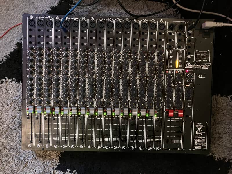 rare English mixer Studiomaster Session Mix16-2 Gold, England, Mixing Deck, vintage console, 4 aux buses, parametric eq image 1