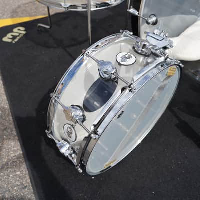 DW Design Series 5pc Clear Acrylic Shell Pack With Clear 6X14'' Snare image 10