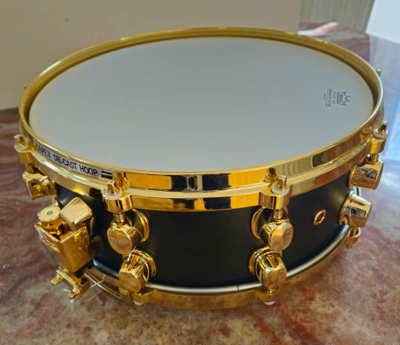 Mapex Black Panther 14" Maple Snare Drum Gold Die-Cast Hoops MINT Rare image 1