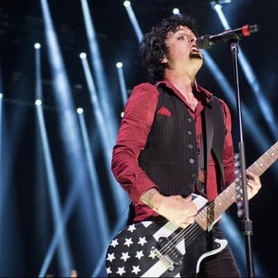 Gibson Les Paul Jr Green Day THE Black American Flag Owned by Billie Joe Armstrong image 8