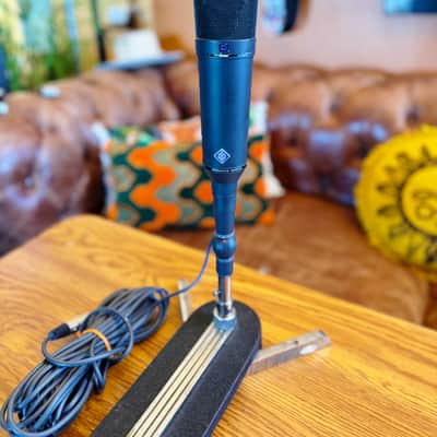 Vintage Neumann U87 ai P48 Condenser Microphone w/Rare NOS Swivel Mount* (1980’s) - Matte Black image 2