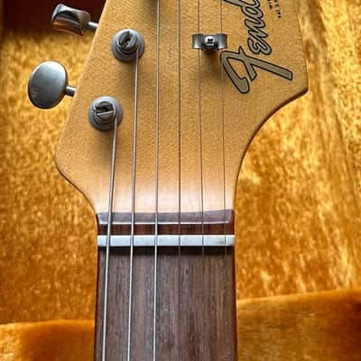 2014 Fender Custom Shop 1964 Stratocaster Shoreline Gold Flamed Maple Neck Closet Classic image 8
