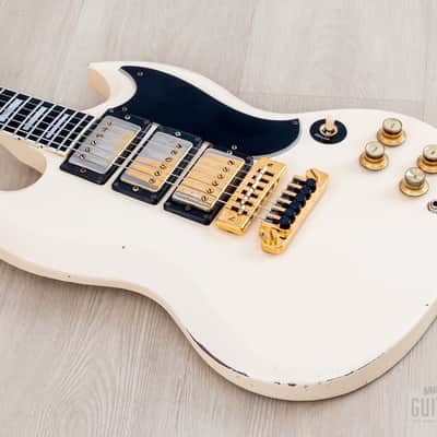 1978 Gibson SG Custom 3-Pickup Vintage Guitar Alpine White w/ T Tops, Case image 10