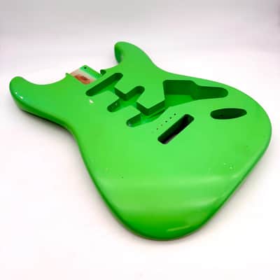 MJT Stratocaster Body Alder Relic Nitro Neon Green mjt6565 image 3