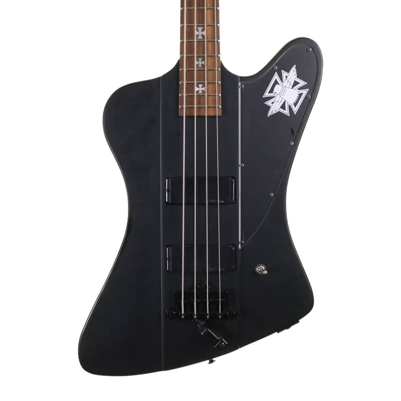Epiphone Nikki Sixx Blackbird Bass Guitar Black with Case | Reverb