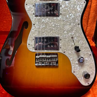 2024 Fender American Vintage II 1972 Tele Thinline 3-Color Sunburst w/case image 2