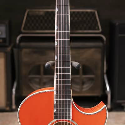 Taylor Doyle Dykes Signature Model Grand Auditorium Acoustic/Electric Guitar - Translucent Orange with Aerocase image 4