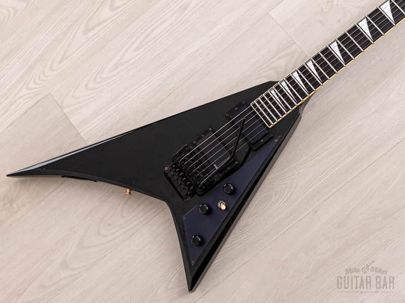 1991 Grover Jackson Randy Rhoads Custom V Metallic Black w/ EMGs, Case image 1