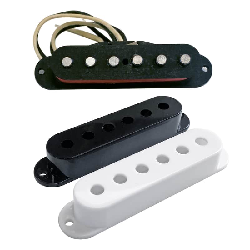 Habanero Pickups by Grover Jackson Serrano Single Coil Pickup - Neck - Black and White covers image 1