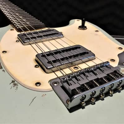 Relic Squier Mustang Electric Guitar Road Worn Surf Green by Nate's Relic Guitars image 5